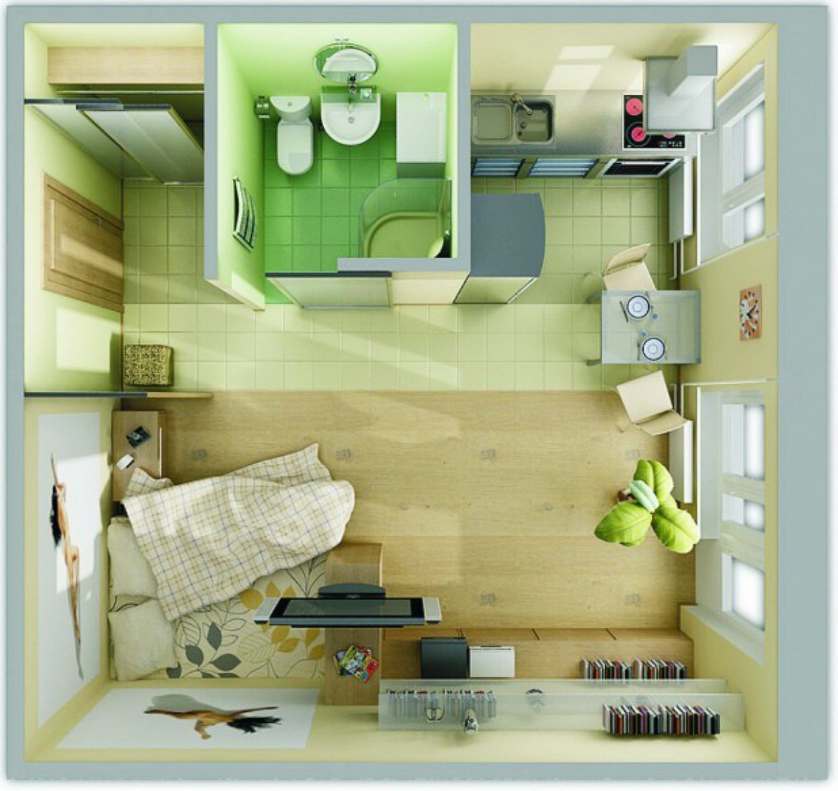 Как расширить пространство в маленькой квартире?