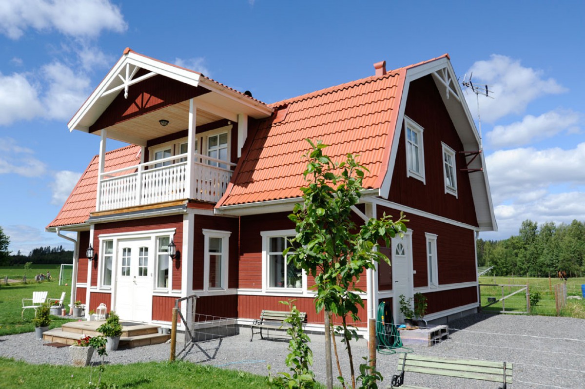 Типичный шведский домик с очень уютным интерьером